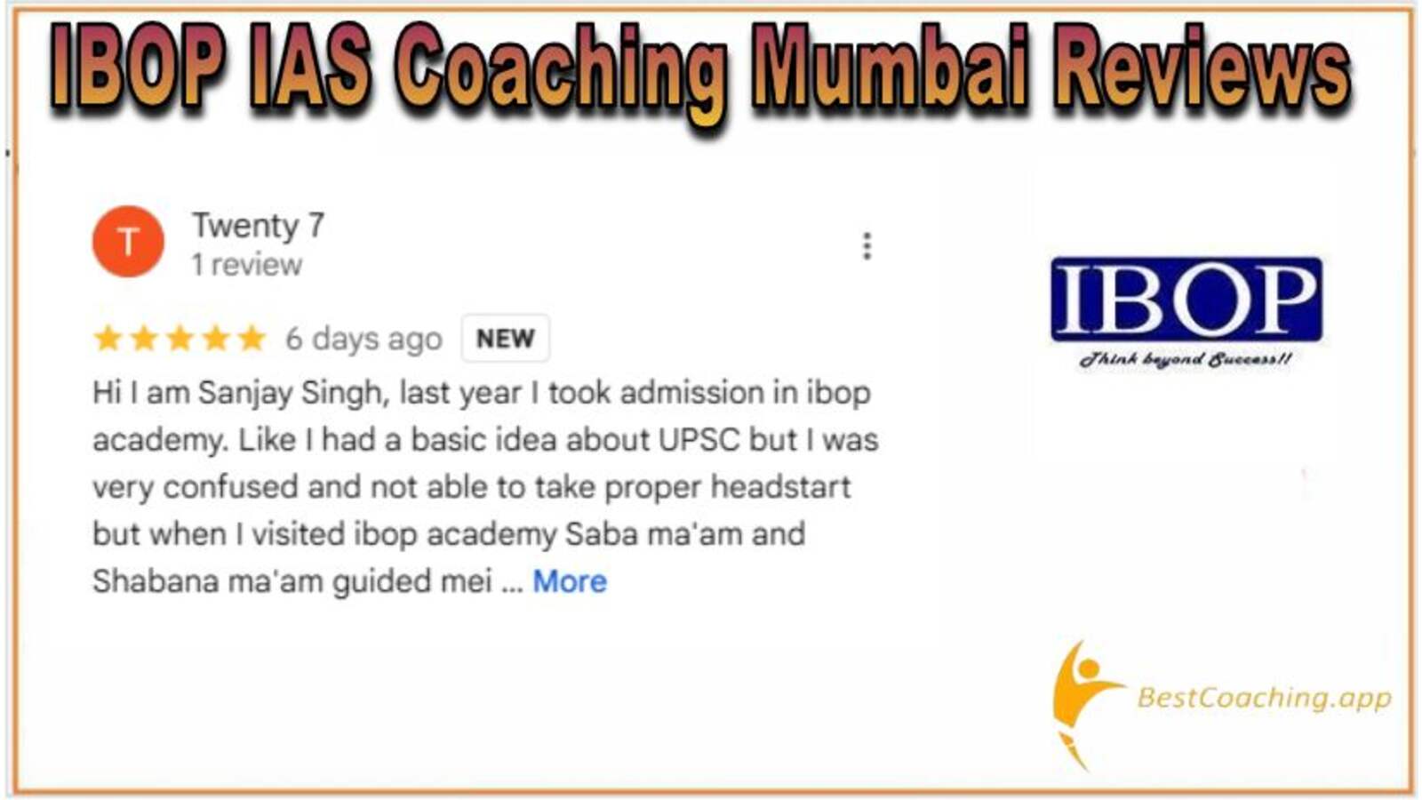 IBOP IAS coaching mumbai reviews