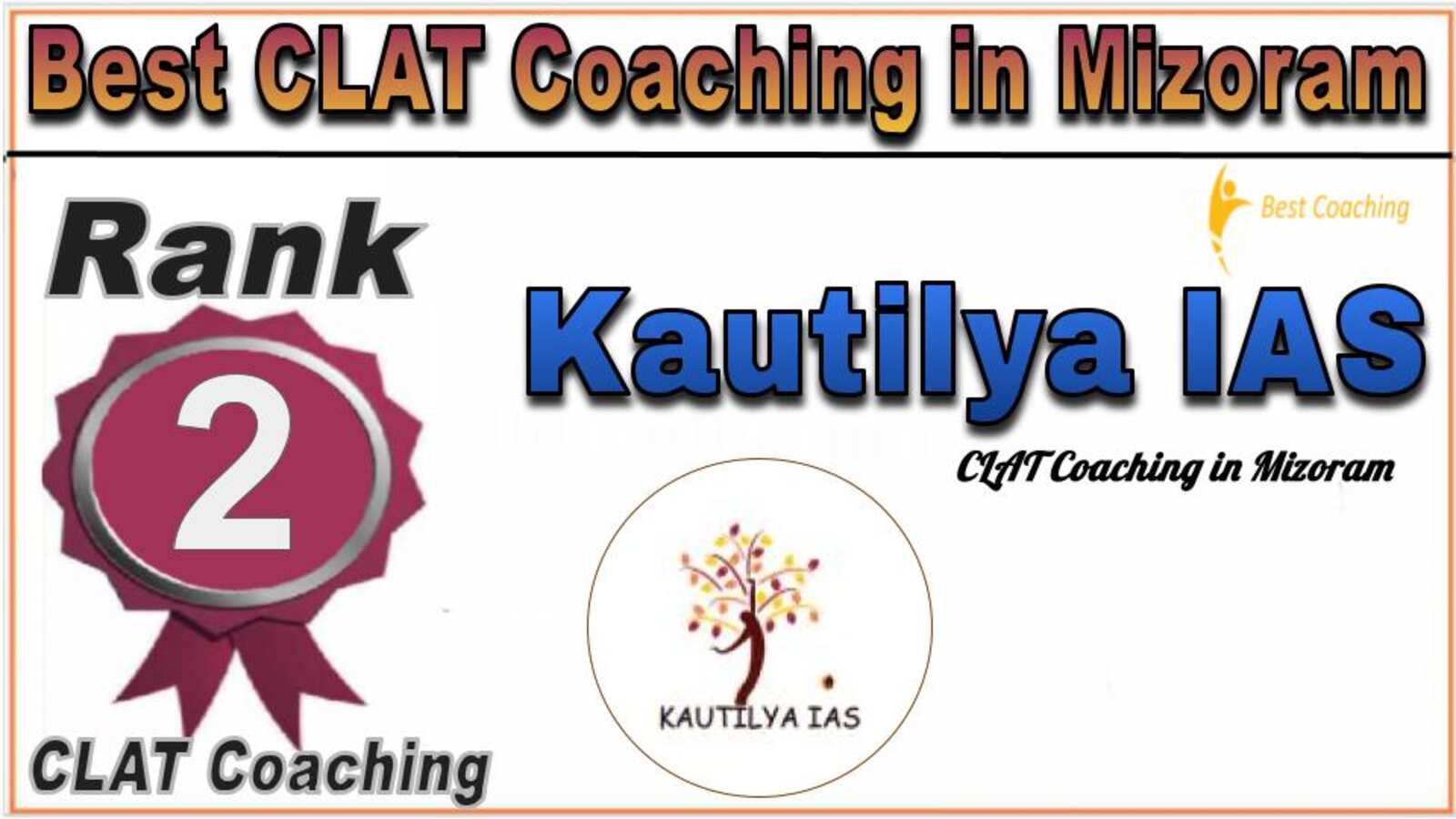 Rank 2. Kautilya IAS - CLAT Coaching in Mizoram