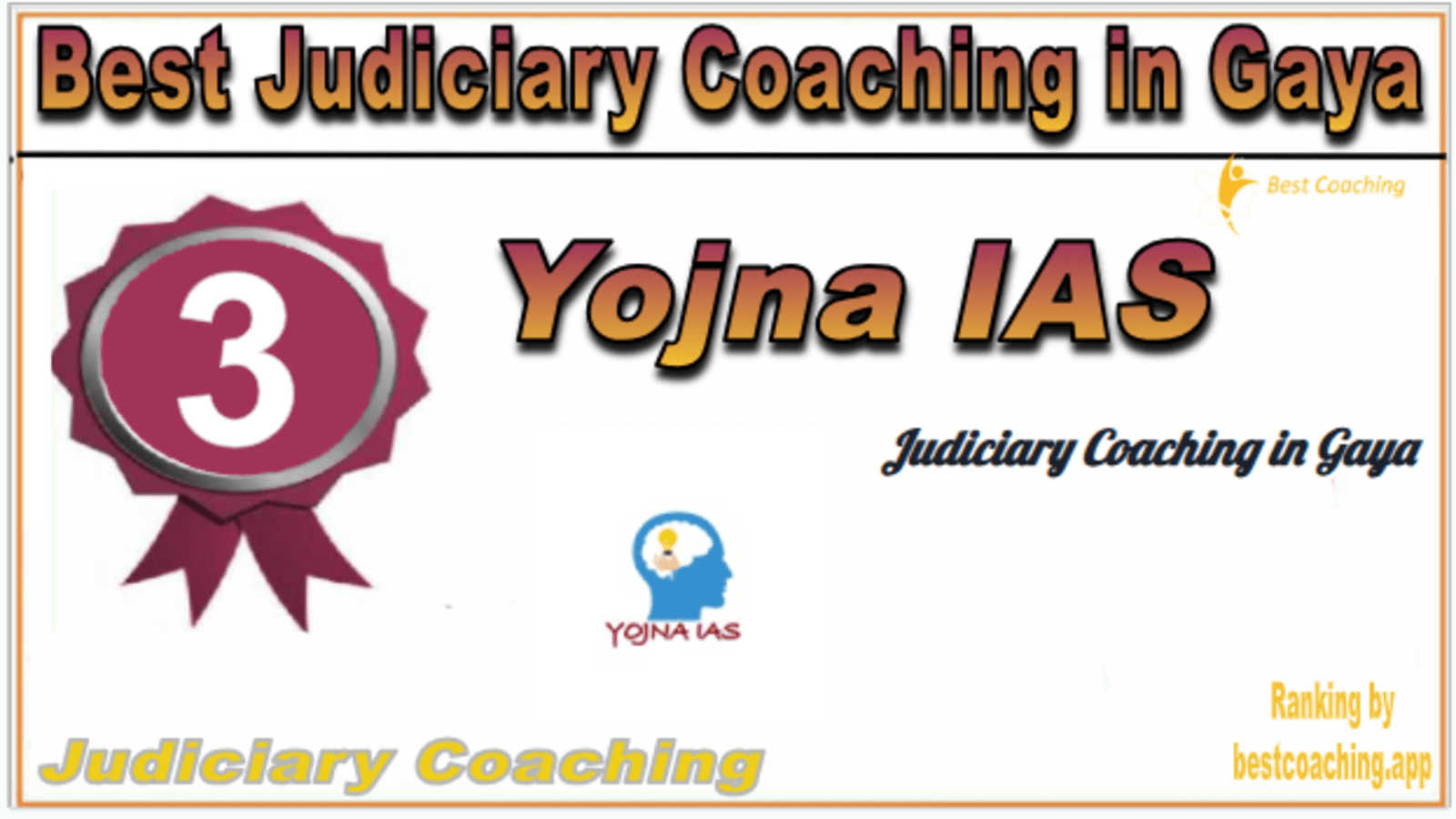 Rank 3. Yojna IAS Best Judiciary Services Coaching in Gaya