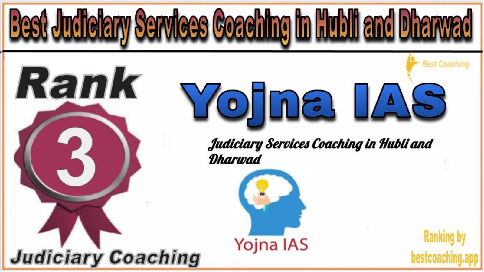 Rank 3. Yojna IAS Best Judiciary Services Coaching in Hubli and Dharwad