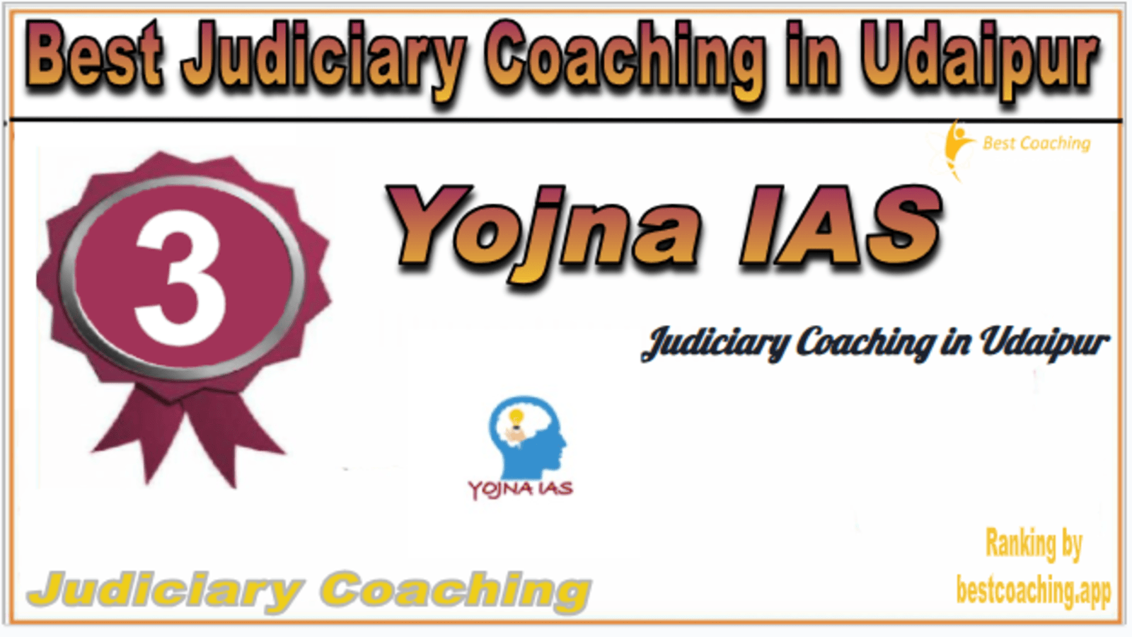 Rank 3. Yojna IAS Best Judiciary Services Coaching in Udaipur