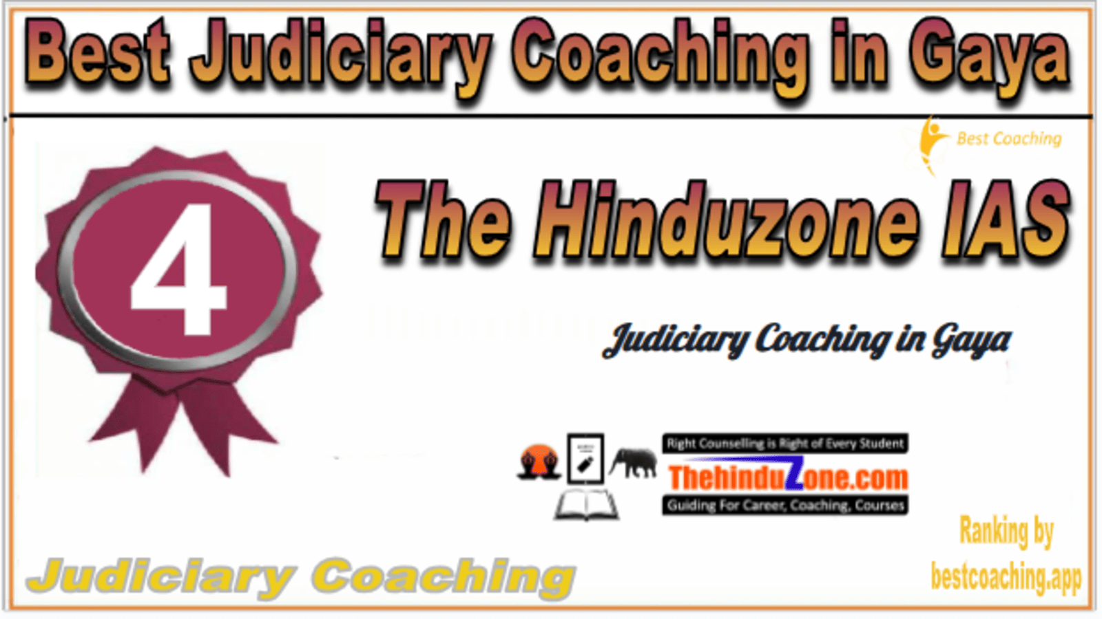 Rank 4. The Hinduzone IAS Best Judiciary Services Coaching in Gaya