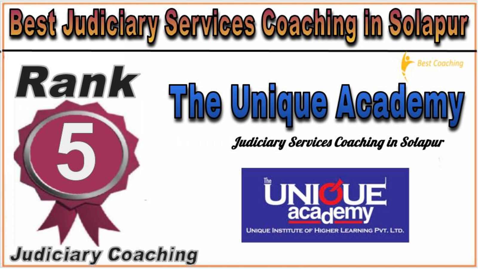 Rank 5. The Unique Academy Top Best Judiciary Services Coaching in Solapur