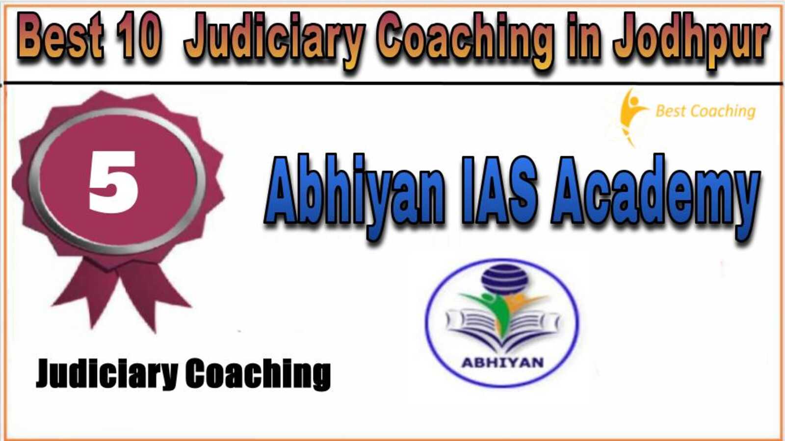 Rank 5.Abhiyan IAS Academy Top Best Judiciary Services Coaching in Jodhpur