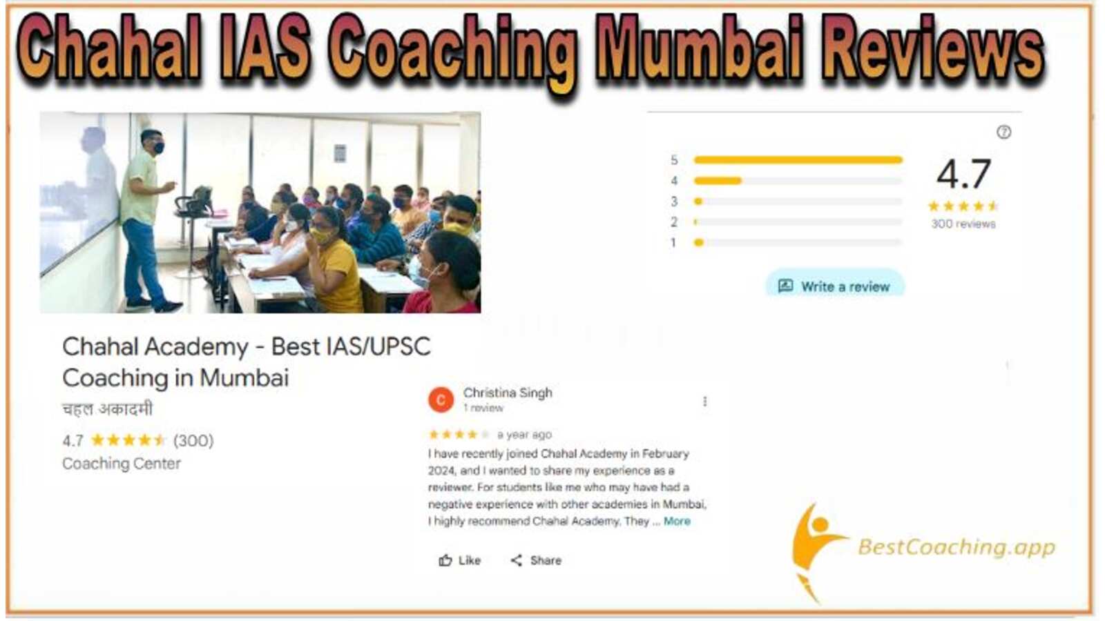 Chahal IAS Acdemy Mumbai reviews