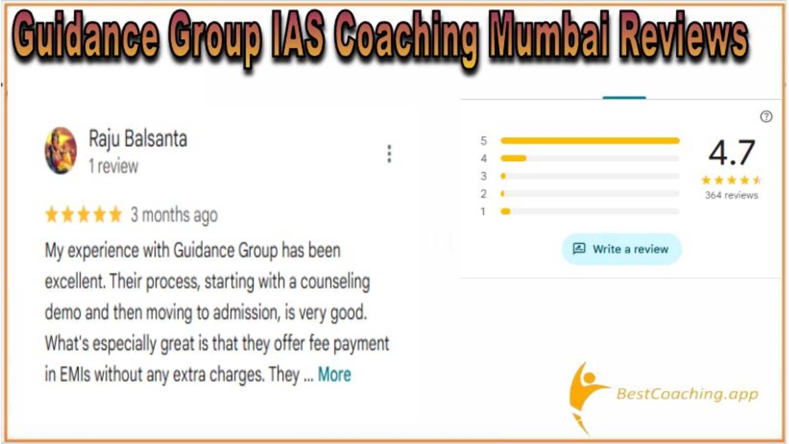 Guidance group IAS Coaching Reviews Mumbai