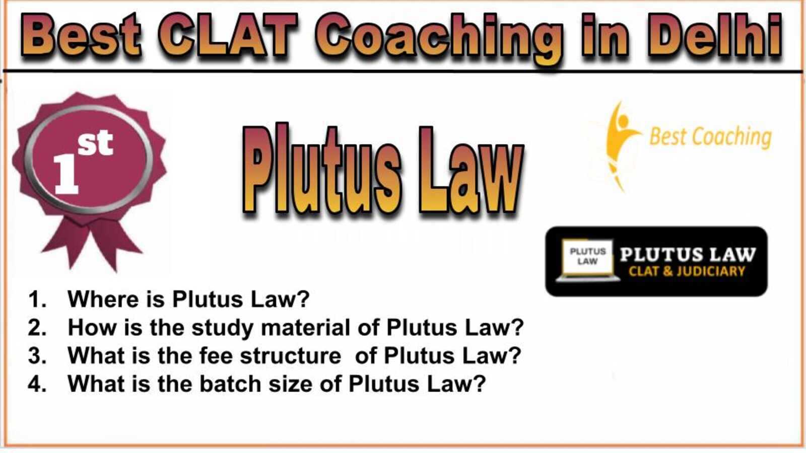 Rank 1 Plutus Academy Best CLAT Coaching in Delhi