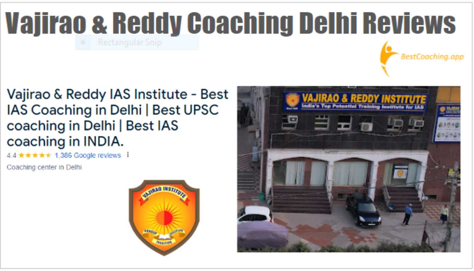 Vajirao & Reddy Coaching Delhi Reviews