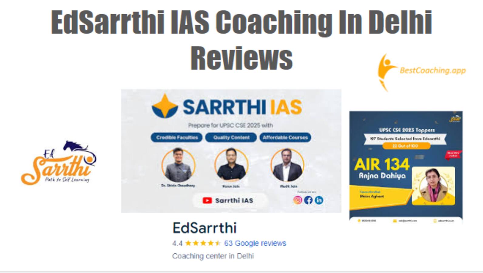 EdSarrthi IAS Coaching In Delhi Reviews