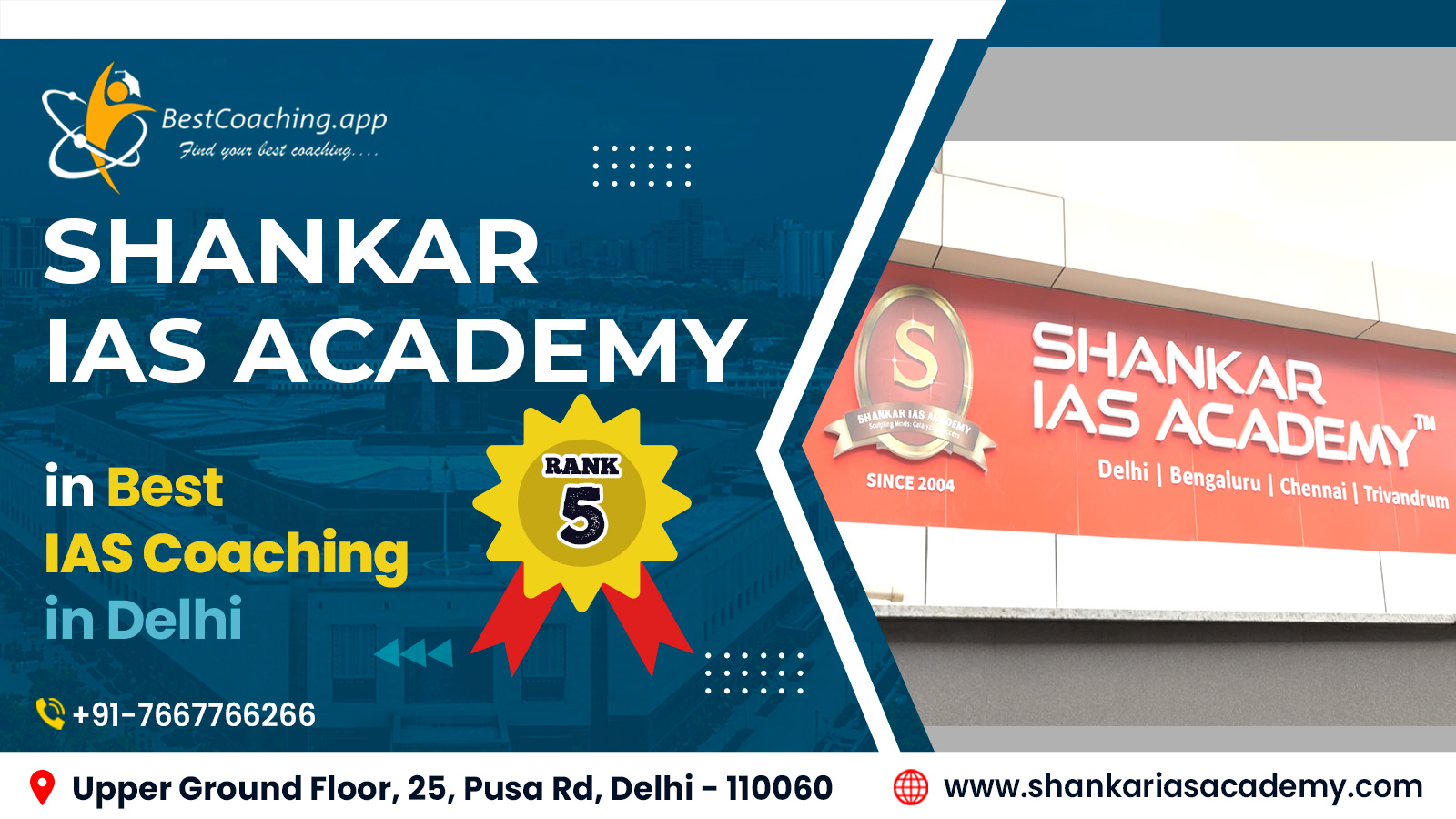 Shankar IAS | Rank 5 in Best IAS Coaching in Delhi