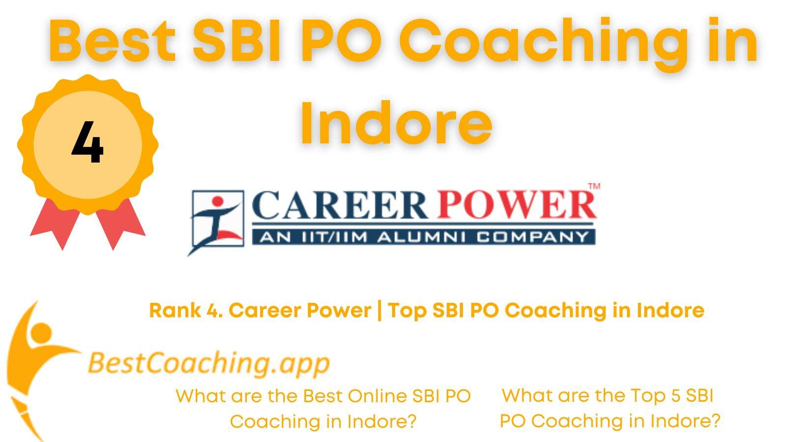 Rank 4. Career Power | Top SBI PO Coaching in Indore