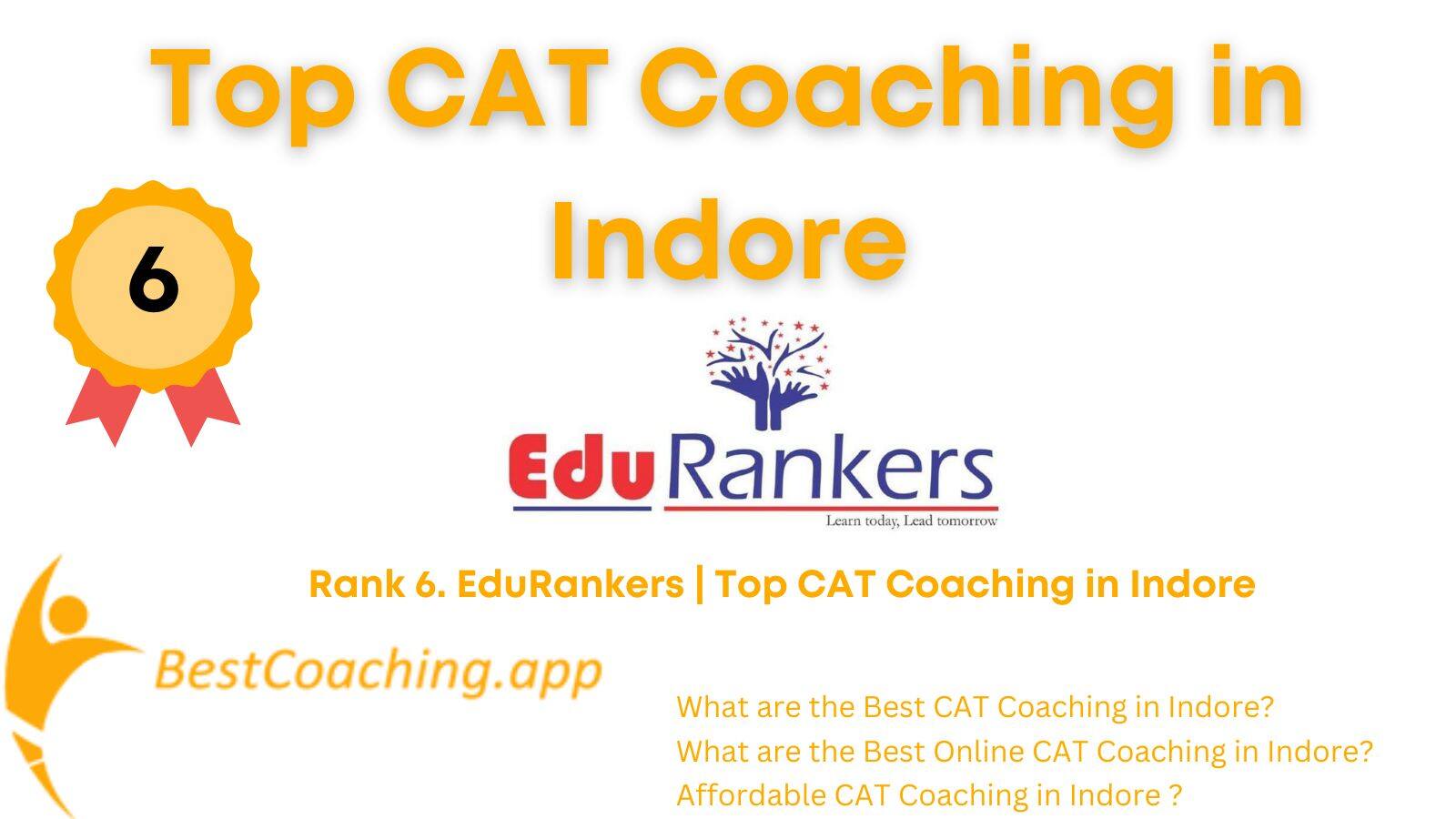 Rank 6. EduRankers Top CAT Coaching in Indore