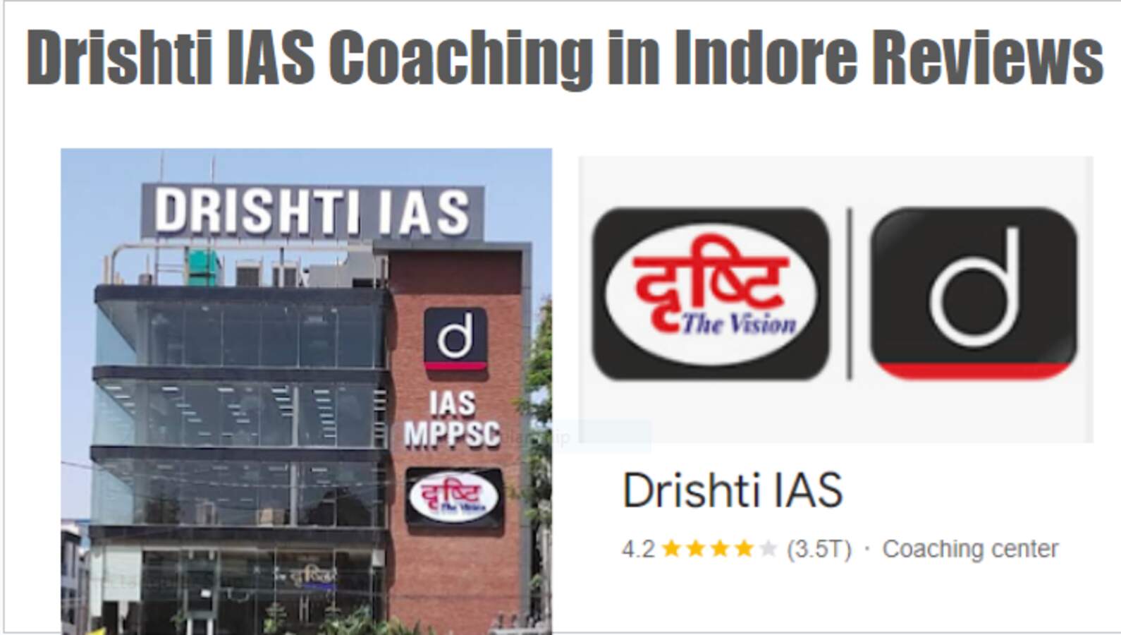 Drishti IAS Coaching Indore Review