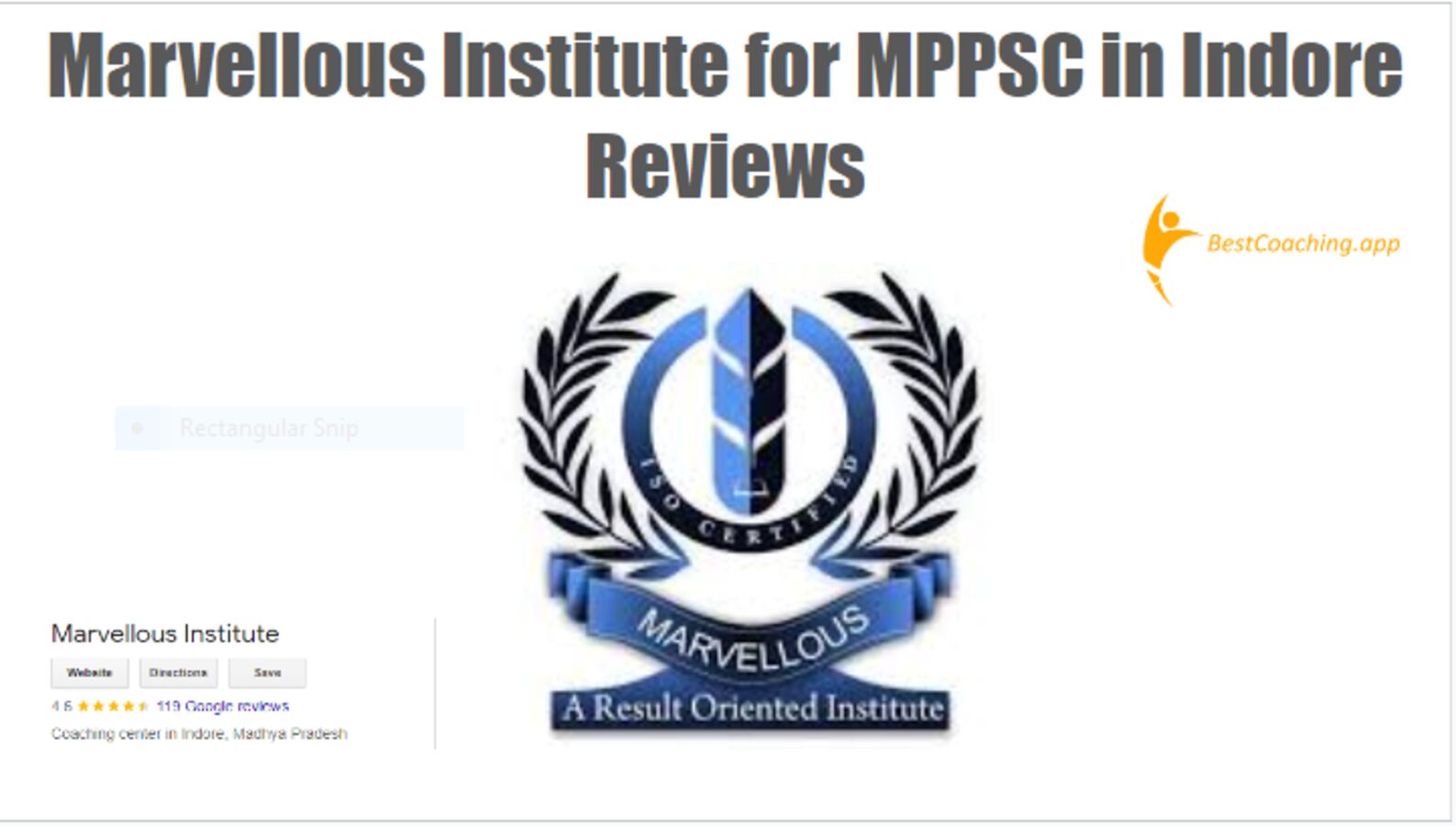 Marvellous Institute for MPPSC in Indore Reviews