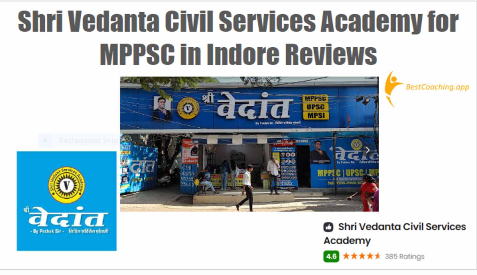 Shri Vedanta Civil Services Academy for MPPSC in Indore Reviews