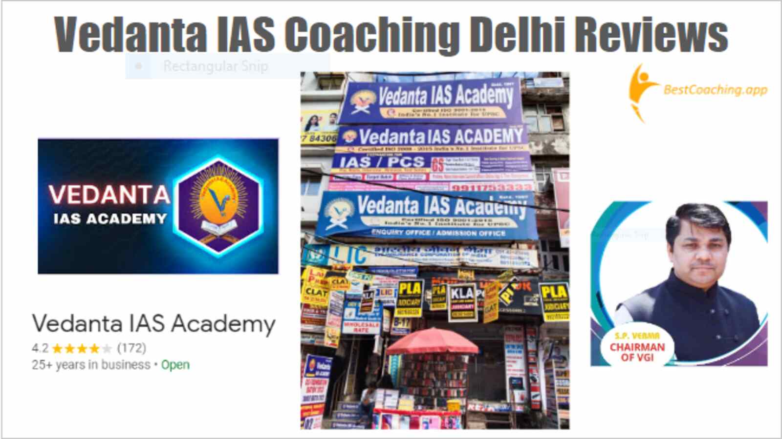 Vedanta IAS Coaching Delhi Reviews