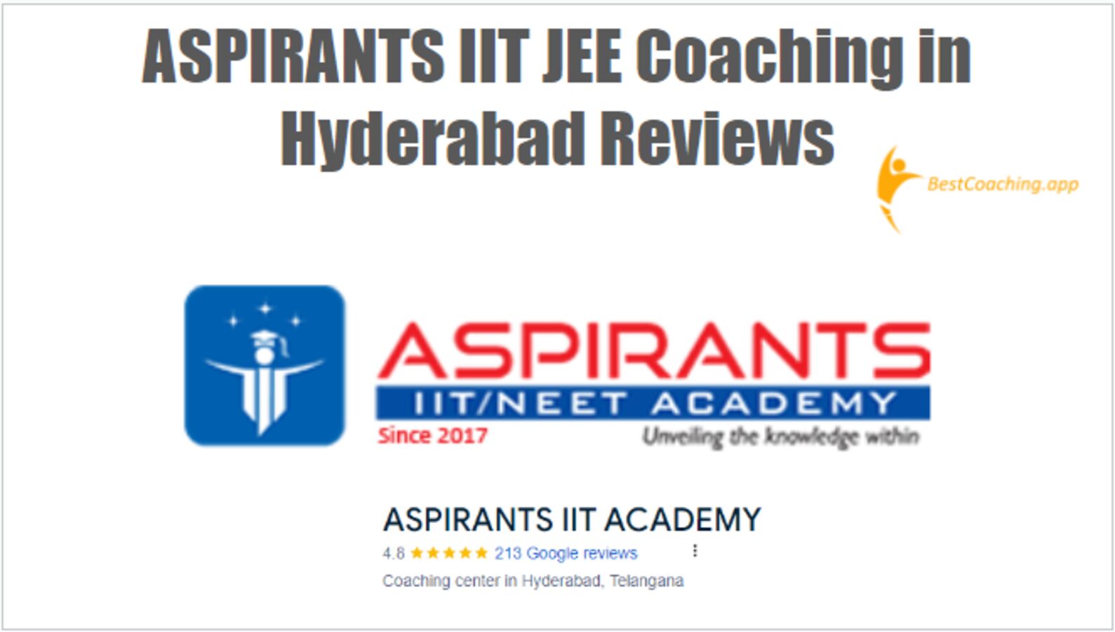 ASPIRANTS IIT JEE Coaching in Hyderabad Reviews