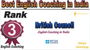 British Council Rank 3. Best English Coaching in India
