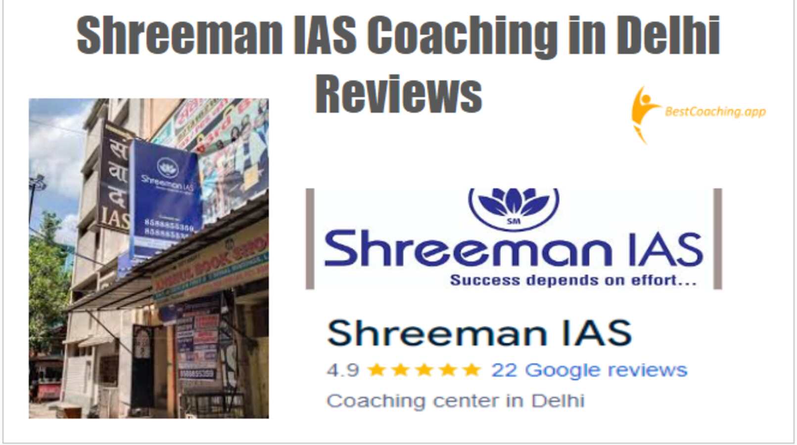 Shreeman IAS Coaching in Delhi Reviews