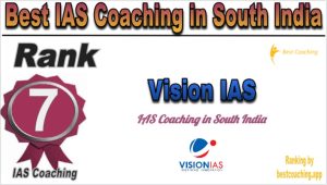 Vision IAS Rank 7. Best IAS Coaching in South India