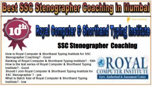 10. Royal Computer & Shorthand Typing Institute