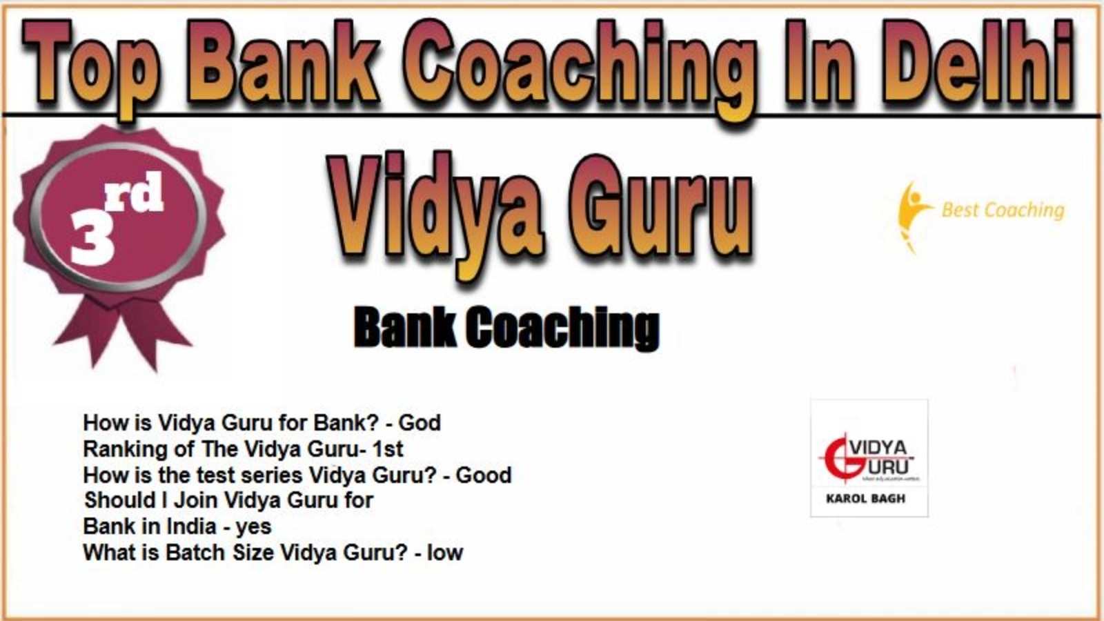 Vidya Guru Bank Po coaching in Delhi
