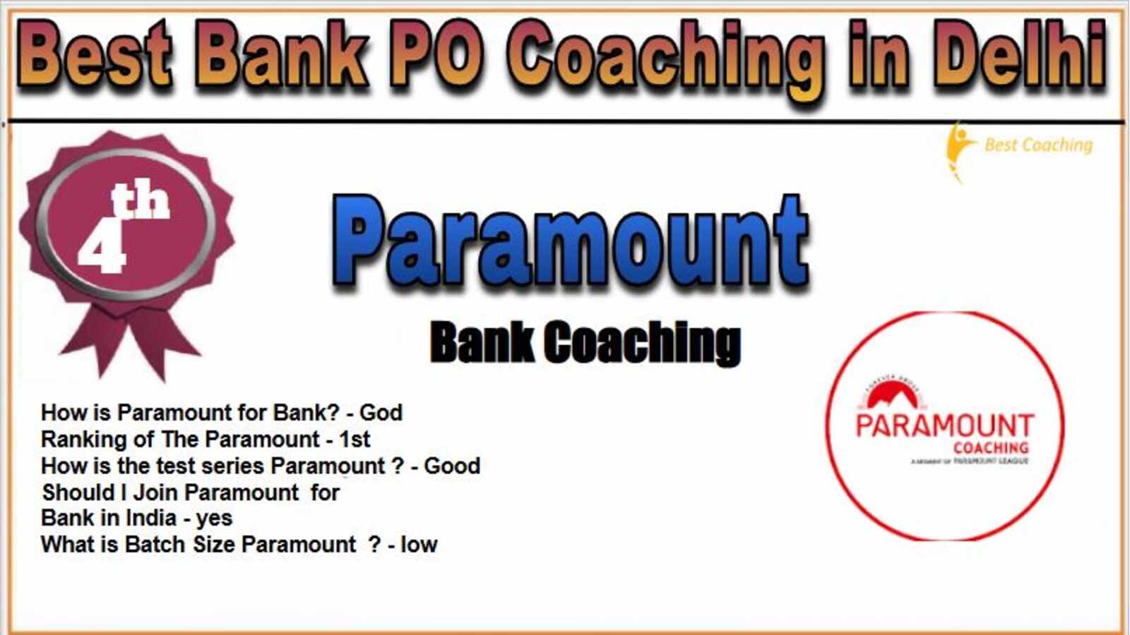 Paramount Bank coaching
