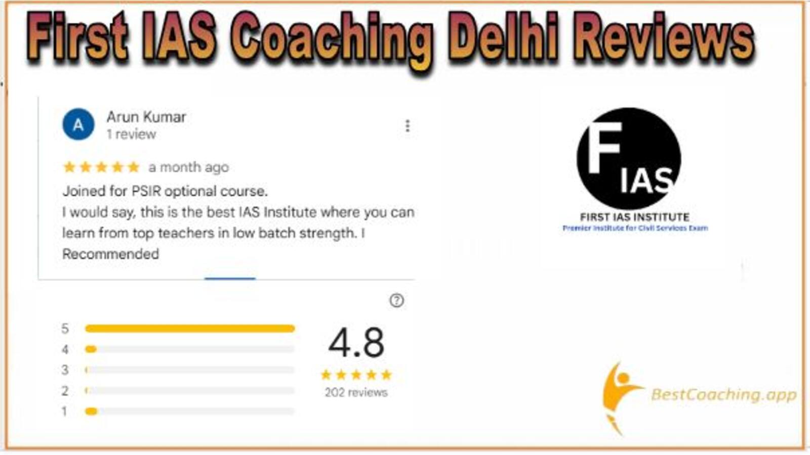 First IAS Coaching Review