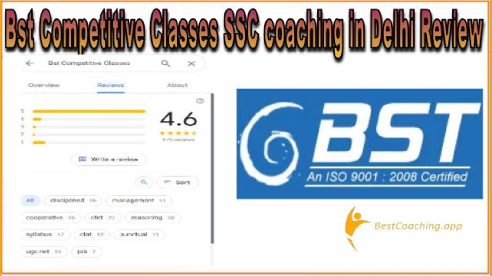 Bst Competitive Classes SSC coaching in Delhi Review