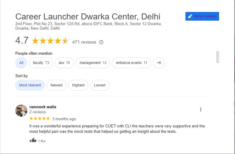 Career Launcher SSC coaching in Delhi Review