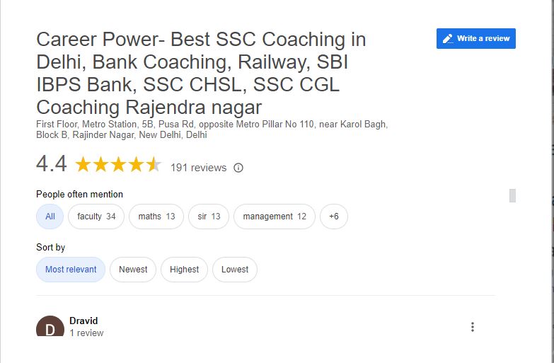 Career Power Bank PO Coaching in Delhi Review