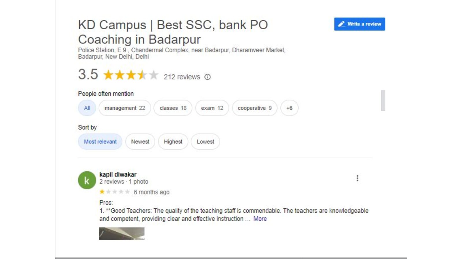 KD Campus Bank PO Coaching in Delhi Review.