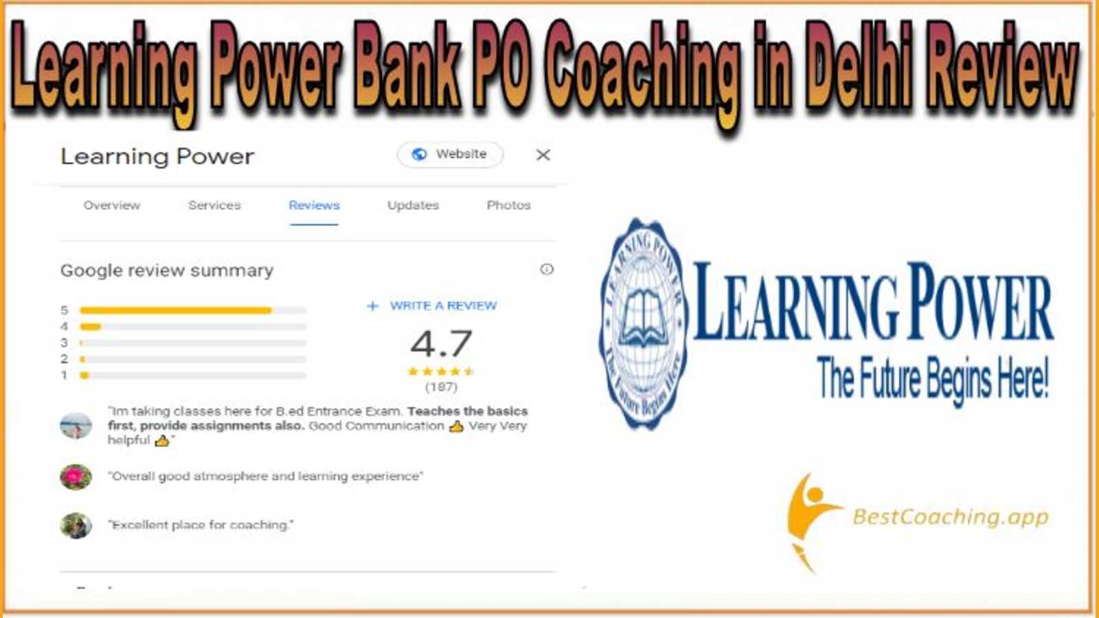 Learning Power Bank PO Coaching in Delhi Review