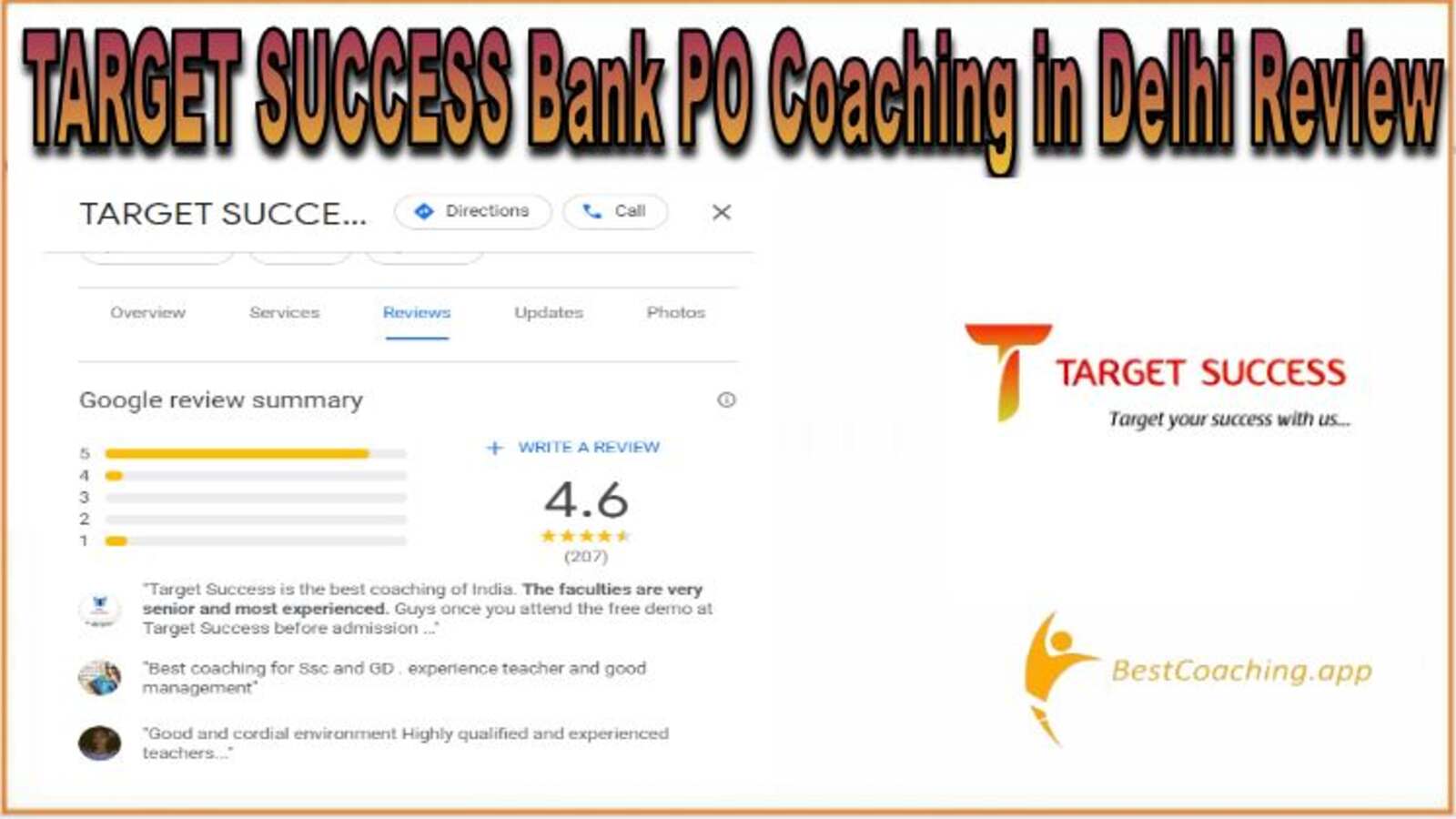 TARGET SUCCESS Bank PO Coaching in Delhi Review