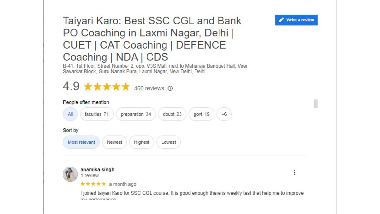 Taiyari Karo Bank PO Coaching in Delhi Review.