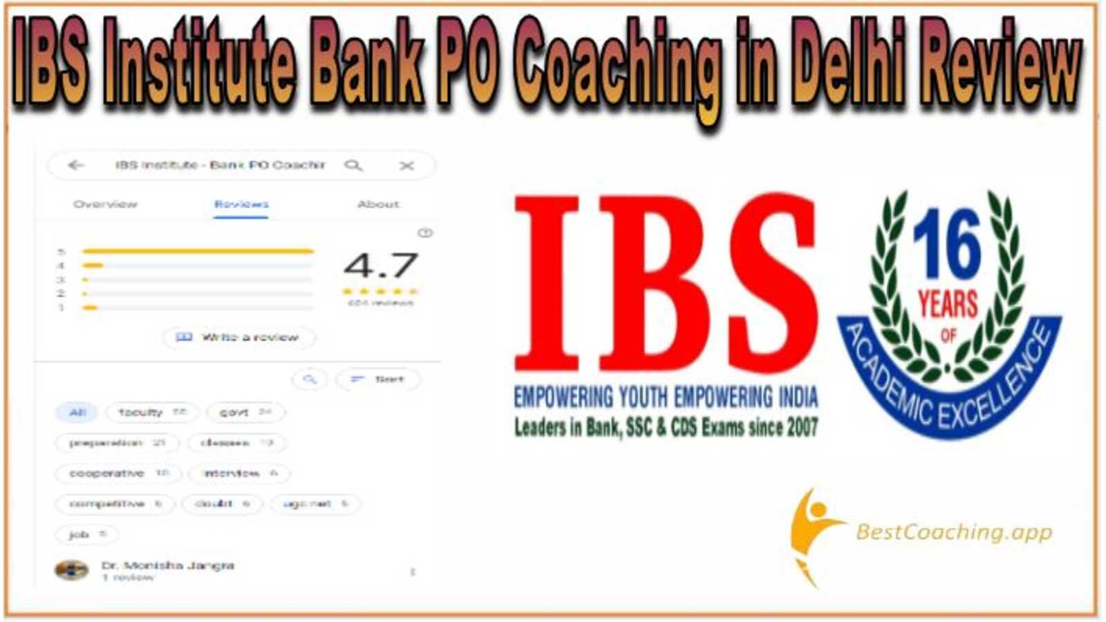 IBS Institute Bank PO Coaching in Delhi Review