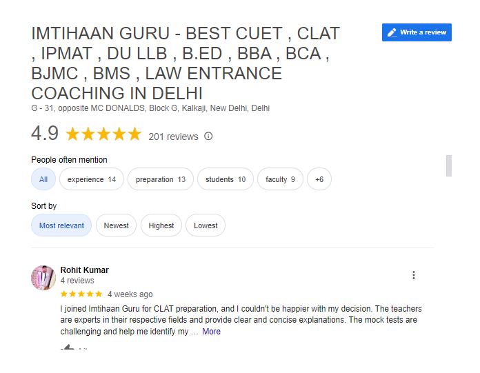 IMTIHAAN GURU Bank PO Coaching in Delhi Review.