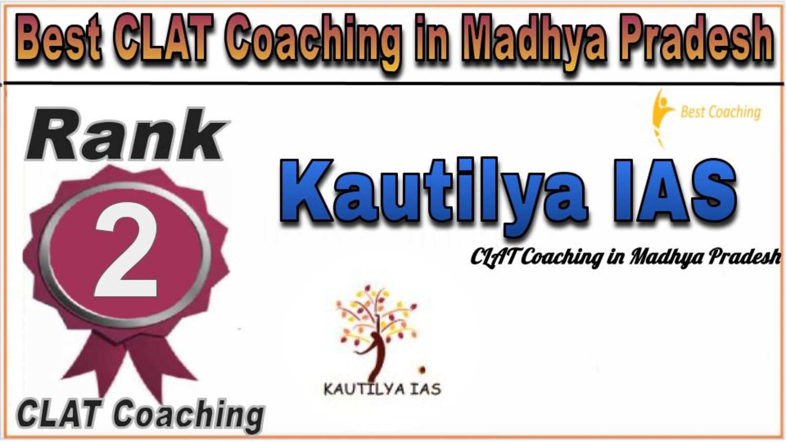 Rank 2. Kautilya IAS - CLAT Coaching in Madhya Pradesh
