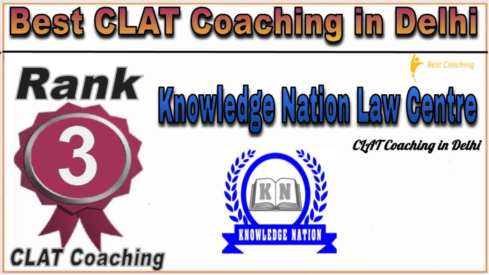 Rank 3. Knowledge Nation Law Centre CLAT Coaching in Delhi