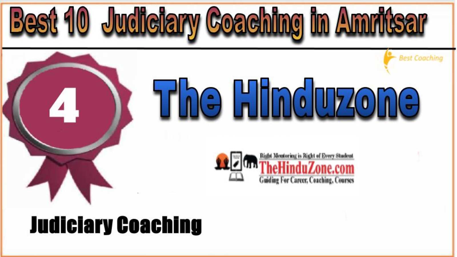 Rank 4. The Hinduzone IAS Best Judiciary Services Coaching in Amritsar