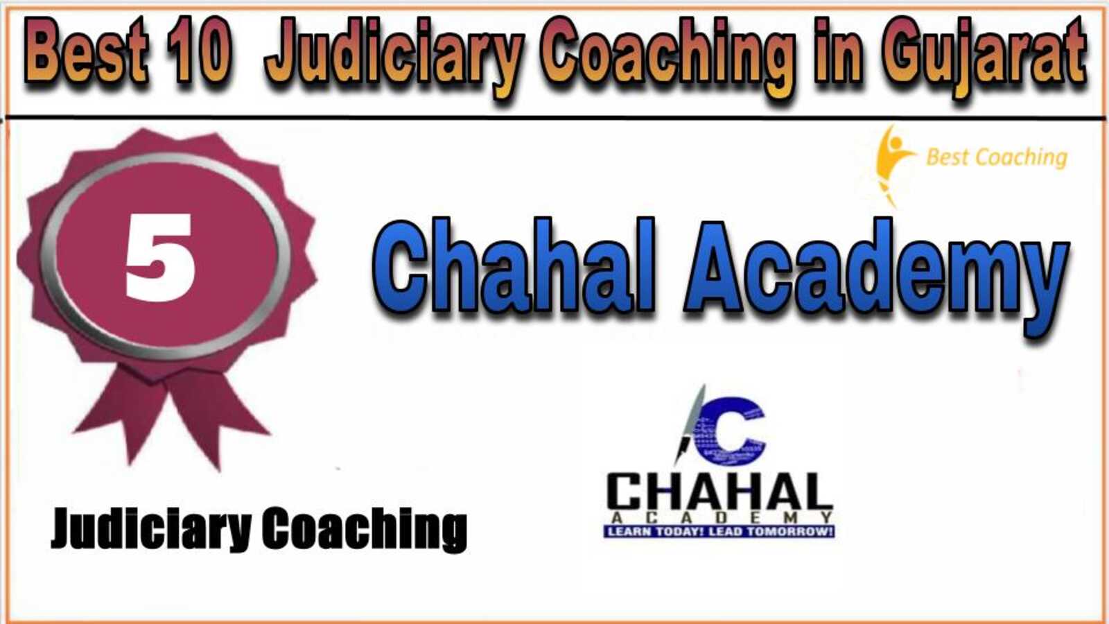 Rank 5. Chahal Academy Top Best Judiciary Services Coaching in Gujarat
