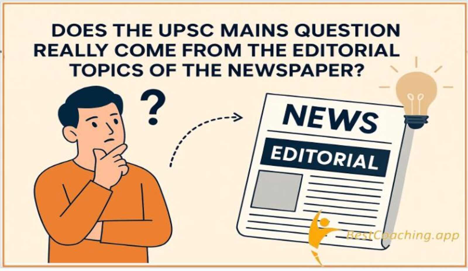 Does UPSC Mains question paper comes from Newspaper (1)
