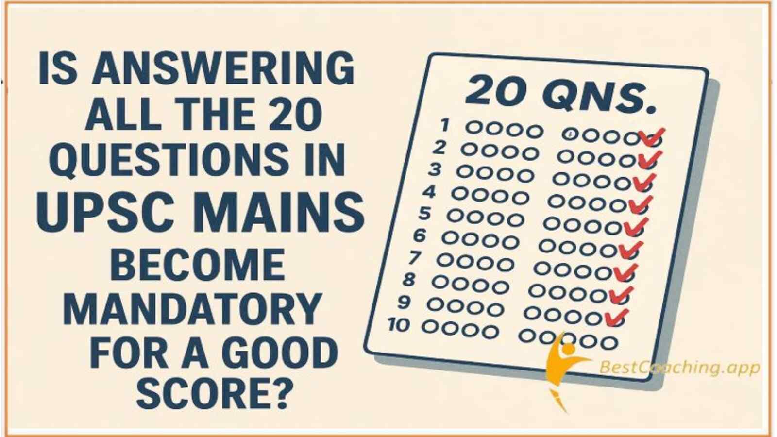 Is answering 20 question can make good score in upsc mains