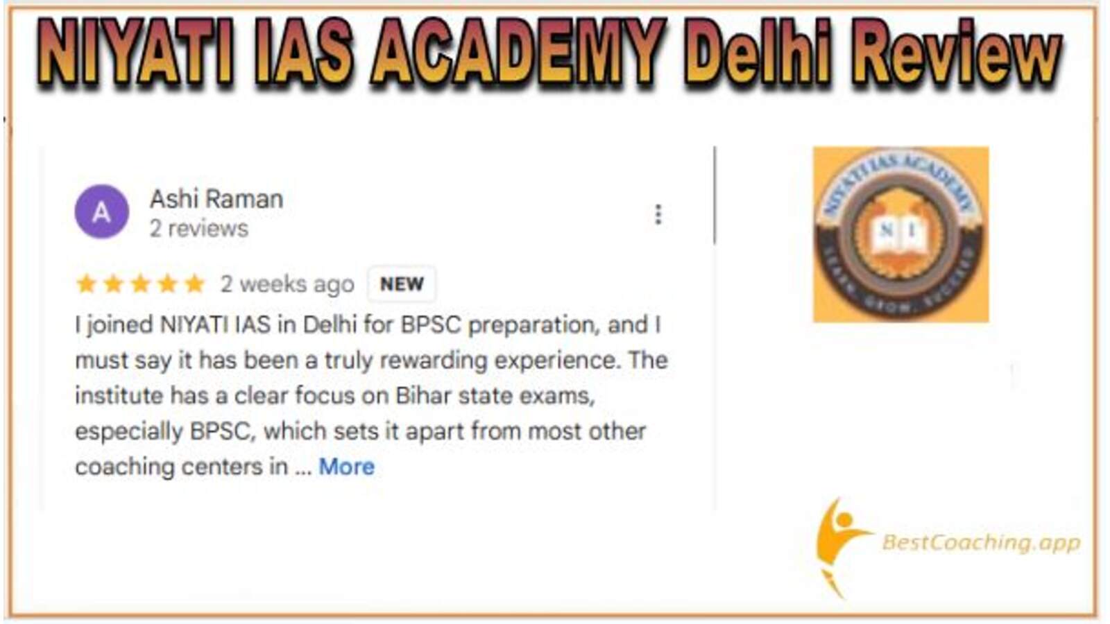 Niyati IAS Delhi Reviews