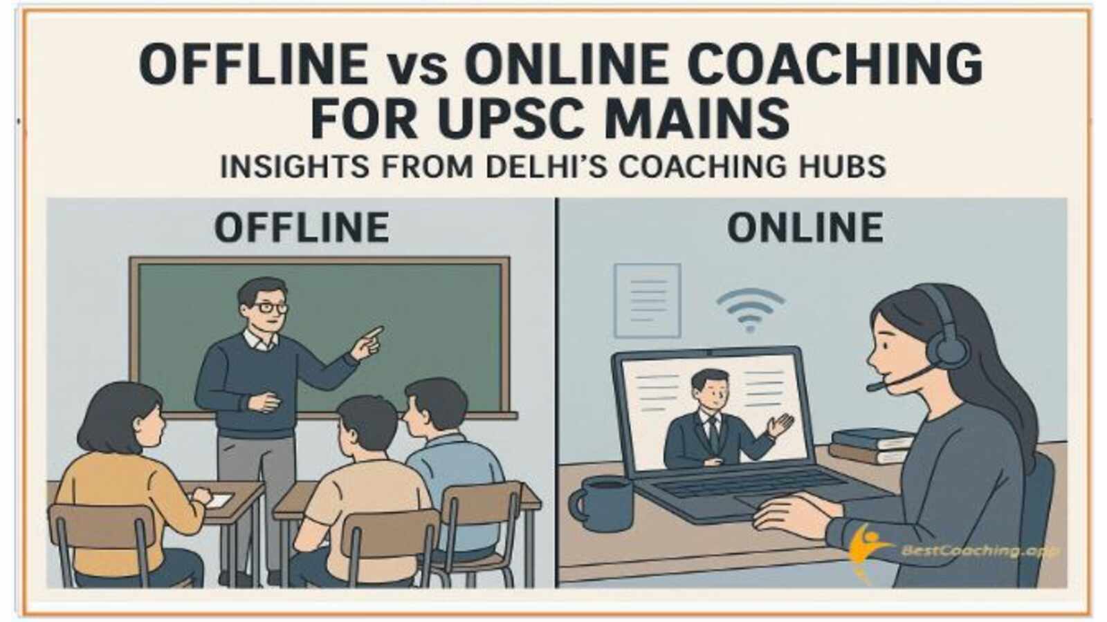 Offline verses online coaching For UPSC Mains