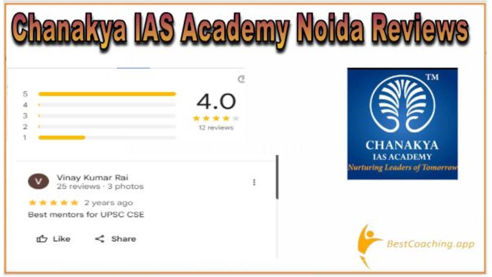 Chanakya IAS Noida Reviews