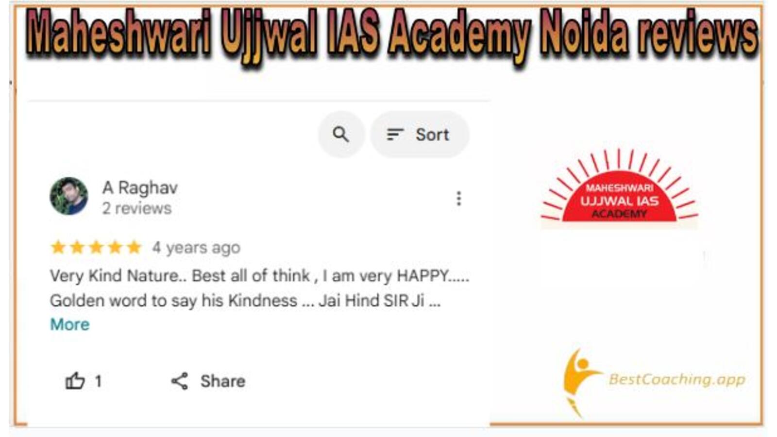Maheshwari Ujjwal IAS noida reviews