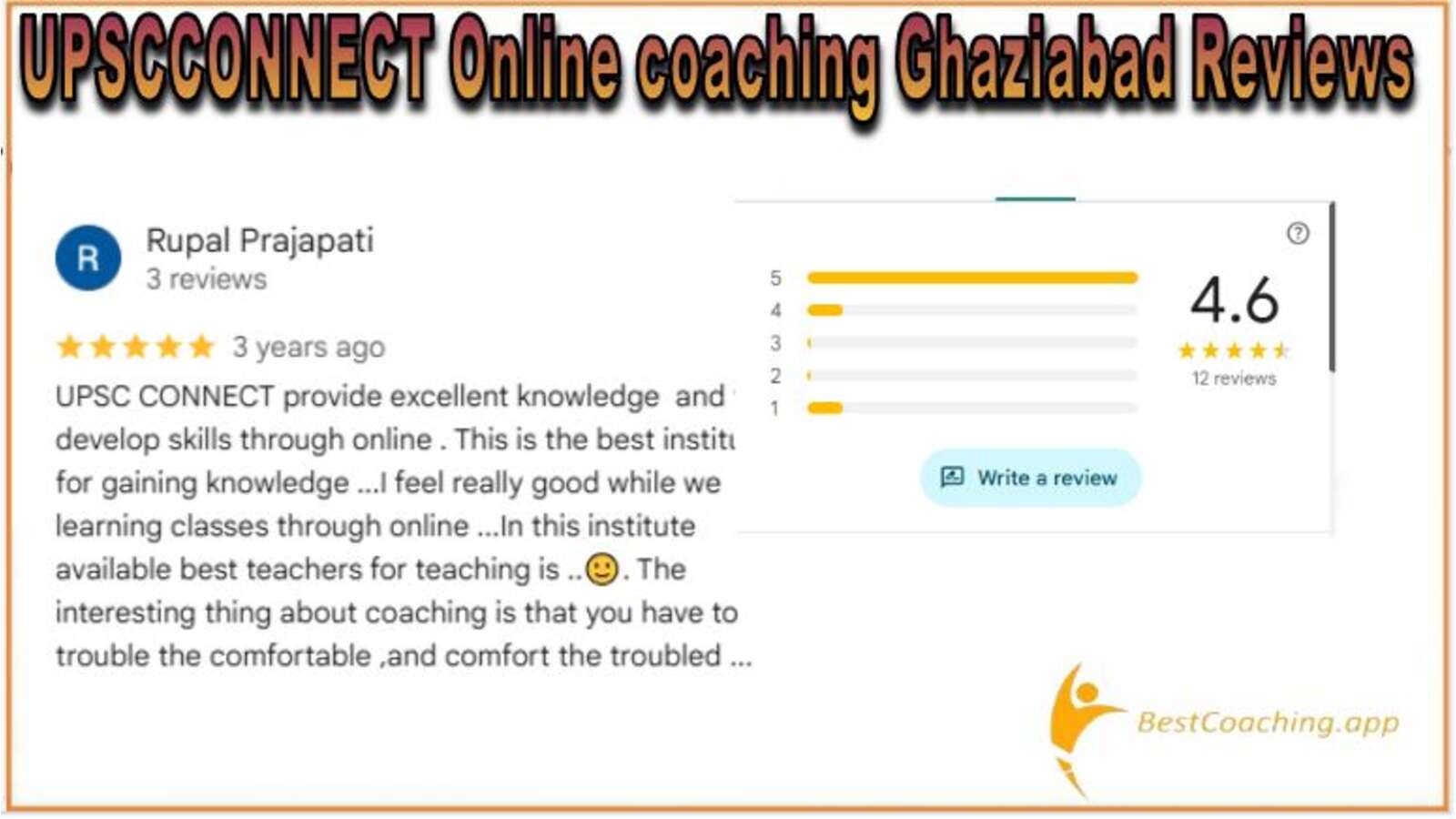 UPSC Connect coching Reviews Ghaziabad