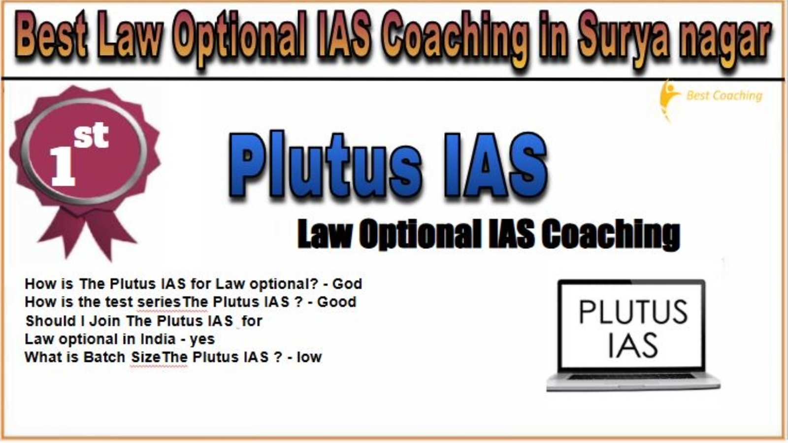 BEST Law optional IAS Coaching in surya nagar